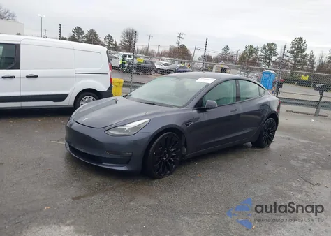 2023 Tesla Model 3 Performance Dual Motor All-Wheel Drive from USA, damaged, VIN 5YJ3E1EC0PF488692